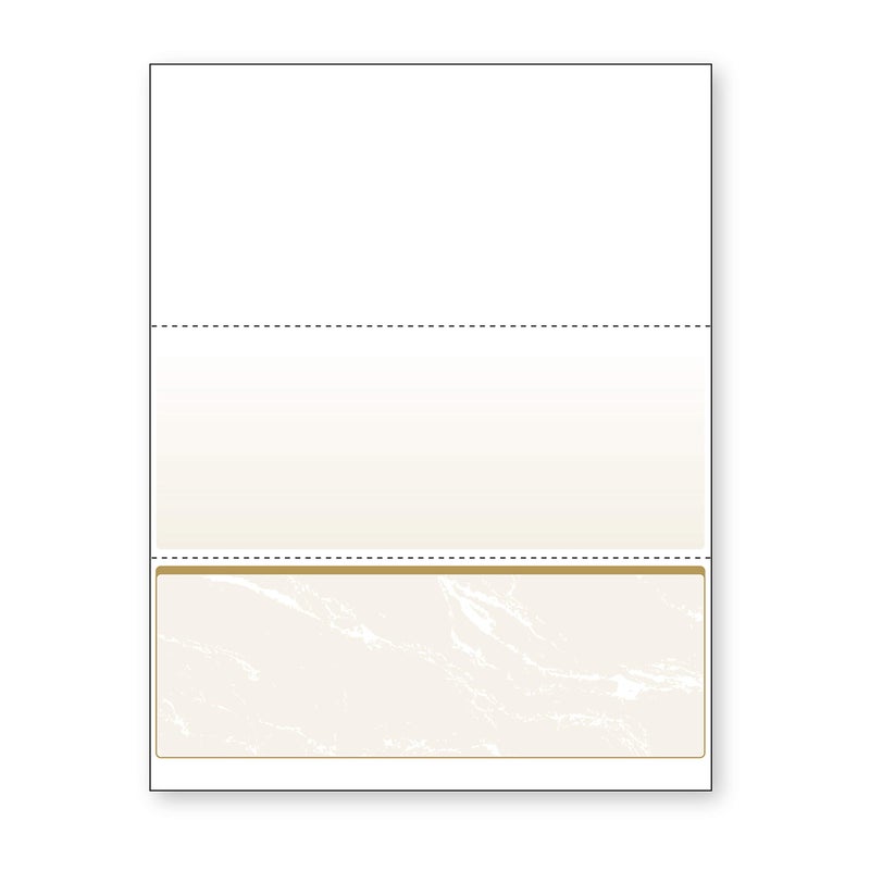 DocuGard Standard Gold Marble Bottom High Security Check Paper - Laser/Inkjet Printer Compatible - 11 Security Features - 500 Blank Business Checks (04521) - Image 1